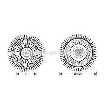 Сцепление вентилятора радиатора AVA QUALITY COOLING BWC326