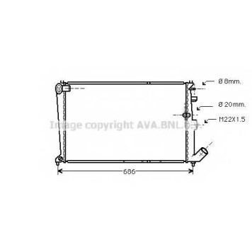 Радиатор охлаждения двигателя AVA QUALITY COOLING CN2065
