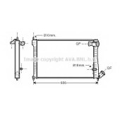 Радиатор охлаждения двигателя AVA QUALITY COOLING CN2101