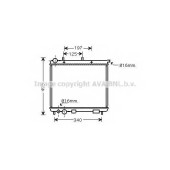 Радиатор охлаждения двигателя AVA QUALITY COOLING CN2187