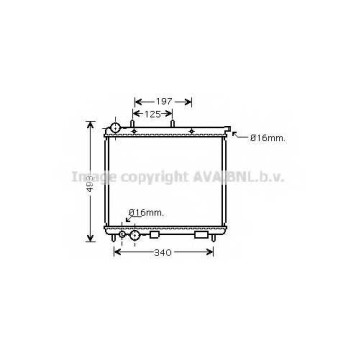 Радиатор охлаждения двигателя AVA QUALITY COOLING CN2187