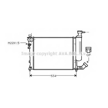 Радиатор охлаждения двигателя AVA QUALITY COOLING CNA2059