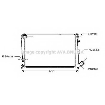 Радиатор охлаждения двигателя AVA QUALITY COOLING CNA2064