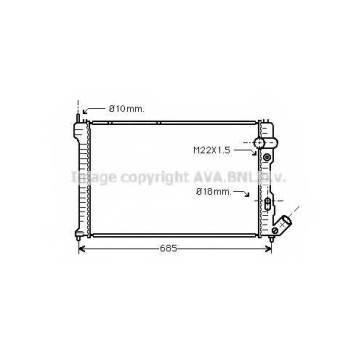 Радиатор охлаждения двигателя AVA QUALITY COOLING CNA2071