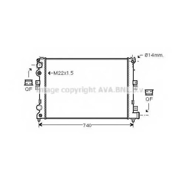 Радиатор охлаждения двигателя AVA QUALITY COOLING CNA2079