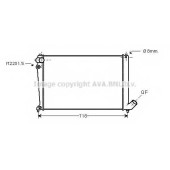Радиатор охлаждения двигателя AVA QUALITY COOLING CNA2106