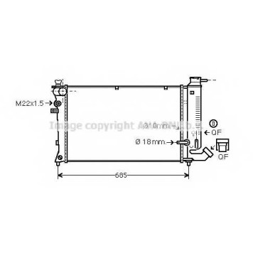 Радиатор охлаждения двигателя AVA QUALITY COOLING CNA2114