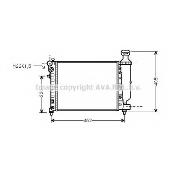 Радиатор охлаждения двигателя AVA QUALITY COOLING CNA2115