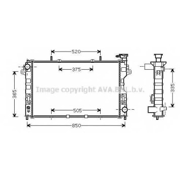 Радиатор охлаждения двигателя AVA QUALITY COOLING CR2077