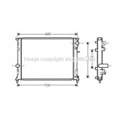 Радиатор охлаждения двигателя AVA QUALITY COOLING CR2097