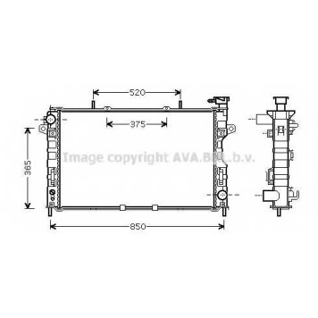 Радиатор охлаждения двигателя AVA QUALITY COOLING CR2117