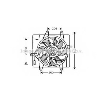Вентилятор охлаждения двигателя AVA QUALITY COOLING CR7505