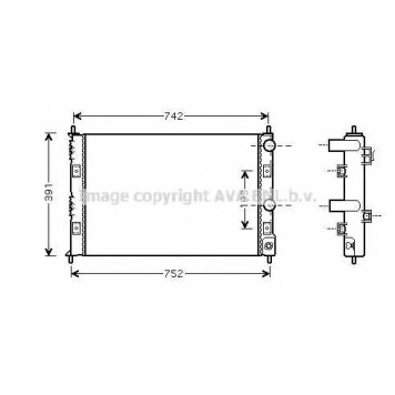 Радиатор охлаждения двигателя AVA QUALITY COOLING CRA2076