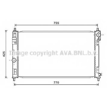 Радиатор охлаждения двигателя AVA QUALITY COOLING CRA2121