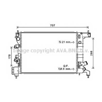 Радиатор охлаждения двигателя AVA QUALITY COOLING CTA2047