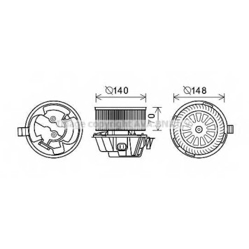 Электродвигатель вентиляции салона AVA QUALITY COOLING DA8012