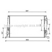 Радиатор охлаждения двигателя AVA QUALITY COOLING DAA2005