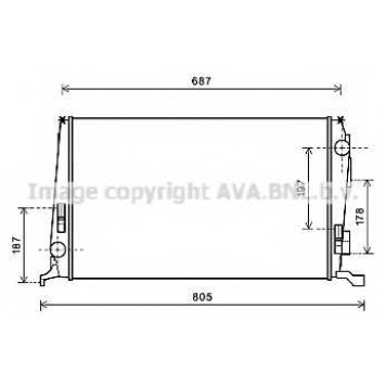 Радиатор охлаждения двигателя AVA QUALITY COOLING DAA2005
