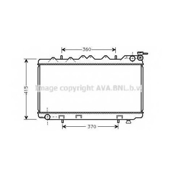 Радиатор охлаждения двигателя AVA QUALITY COOLING DN2135