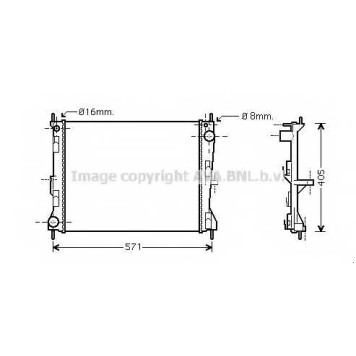 Радиатор охлаждения двигателя AVA QUALITY COOLING DN2235