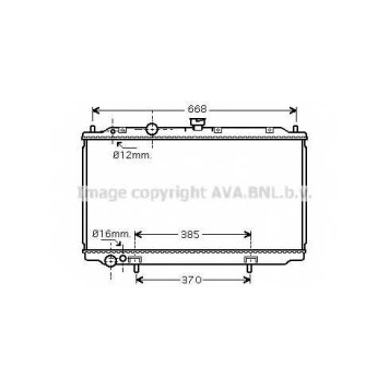 Радиатор охлаждения двигателя AVA QUALITY COOLING DN2237