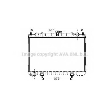 Радиатор охлаждения двигателя AVA QUALITY COOLING DN2240