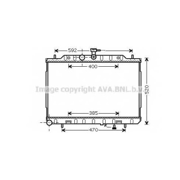 Радиатор охлаждения двигателя AVA QUALITY COOLING DN2293