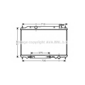 Радиатор охлаждения двигателя AVA QUALITY COOLING DN2295
