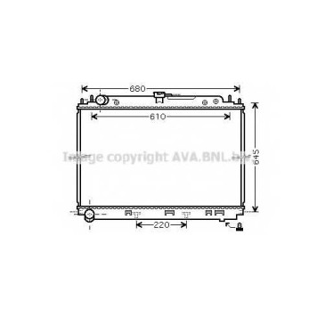 Радиатор охлаждения двигателя AVA QUALITY COOLING DN2296
