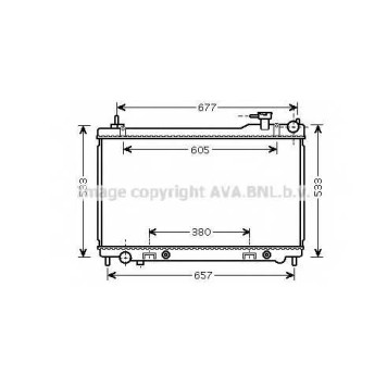 Радиатор охлаждения двигателя AVA QUALITY COOLING DN2304