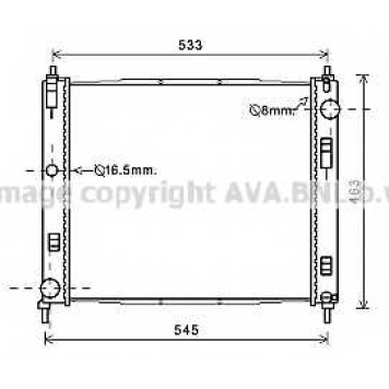Радиатор охлаждения двигателя AVA QUALITY COOLING DN2385