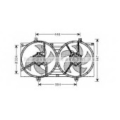 Вентилятор охлаждения двигателя AVA QUALITY COOLING DN7528