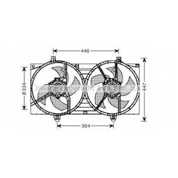 Вентилятор охлаждения двигателя AVA QUALITY COOLING DN7528