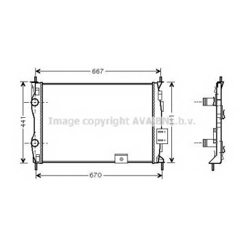 Радиатор охлаждения двигателя AVA QUALITY COOLING DNA2279
