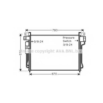 Конденсатор кондиционера AVA QUALITY COOLING DNA5299D