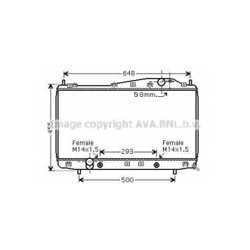 Радиатор охлаждения двигателя AVA QUALITY COOLING DW2055