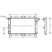 Радиатор охлаждения двигателя AVA QUALITY COOLING DWA2009
