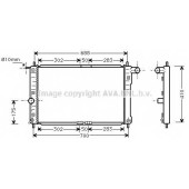 Радиатор охлаждения двигателя AVA QUALITY COOLING DWA2014