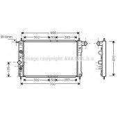 Радиатор охлаждения двигателя AVA QUALITY COOLING DWA2015