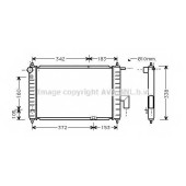Радиатор охлаждения двигателя AVA QUALITY COOLING DWA2046