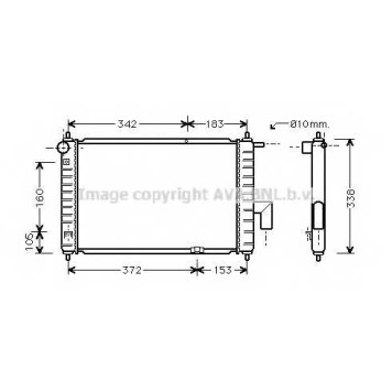 Радиатор охлаждения двигателя AVA QUALITY COOLING DWA2046