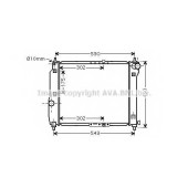Радиатор охлаждения двигателя AVA QUALITY COOLING DWA2066