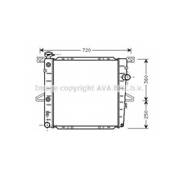 Радиатор охлаждения двигателя AVA QUALITY COOLING FD2026