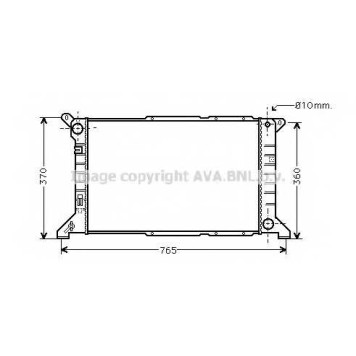 Радиатор охлаждения двигателя AVA QUALITY COOLING FD2204