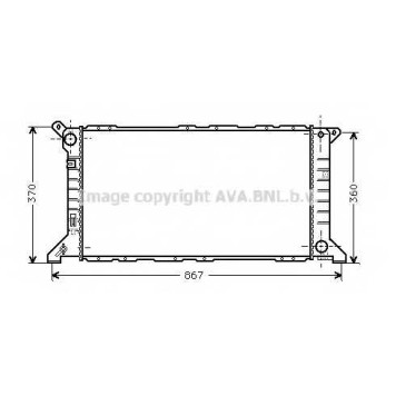 Радиатор охлаждения двигателя AVA QUALITY COOLING FD2206