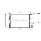 Радиатор охлаждения двигателя AVA QUALITY COOLING FD2219