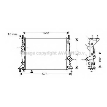 Радиатор охлаждения двигателя AVA QUALITY COOLING FD2368