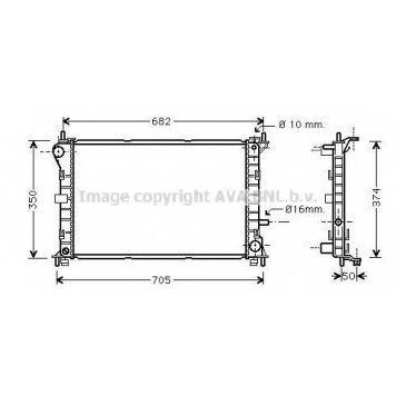 Радиатор охлаждения двигателя AVA QUALITY COOLING FD2379