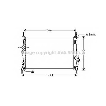 Радиатор охлаждения двигателя AVA QUALITY COOLING FD2403