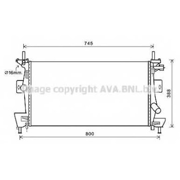 Радиатор охлаждения двигателя AVA QUALITY COOLING FD2475
